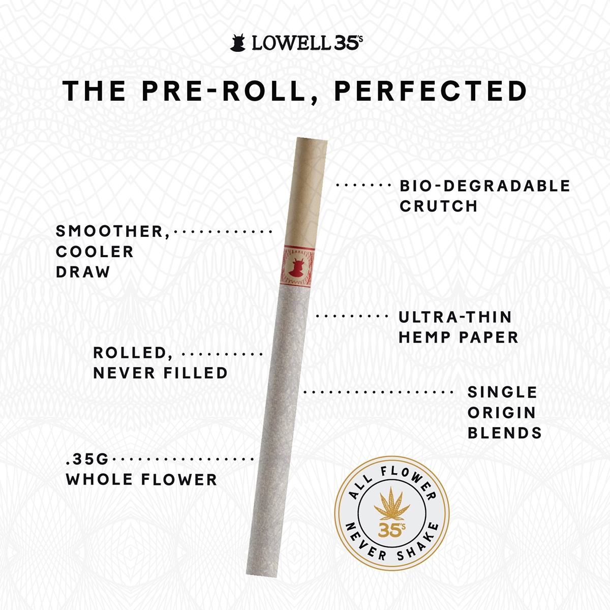 pre-roll produced by Lowell Herb Co Dreamweaver [.35g]