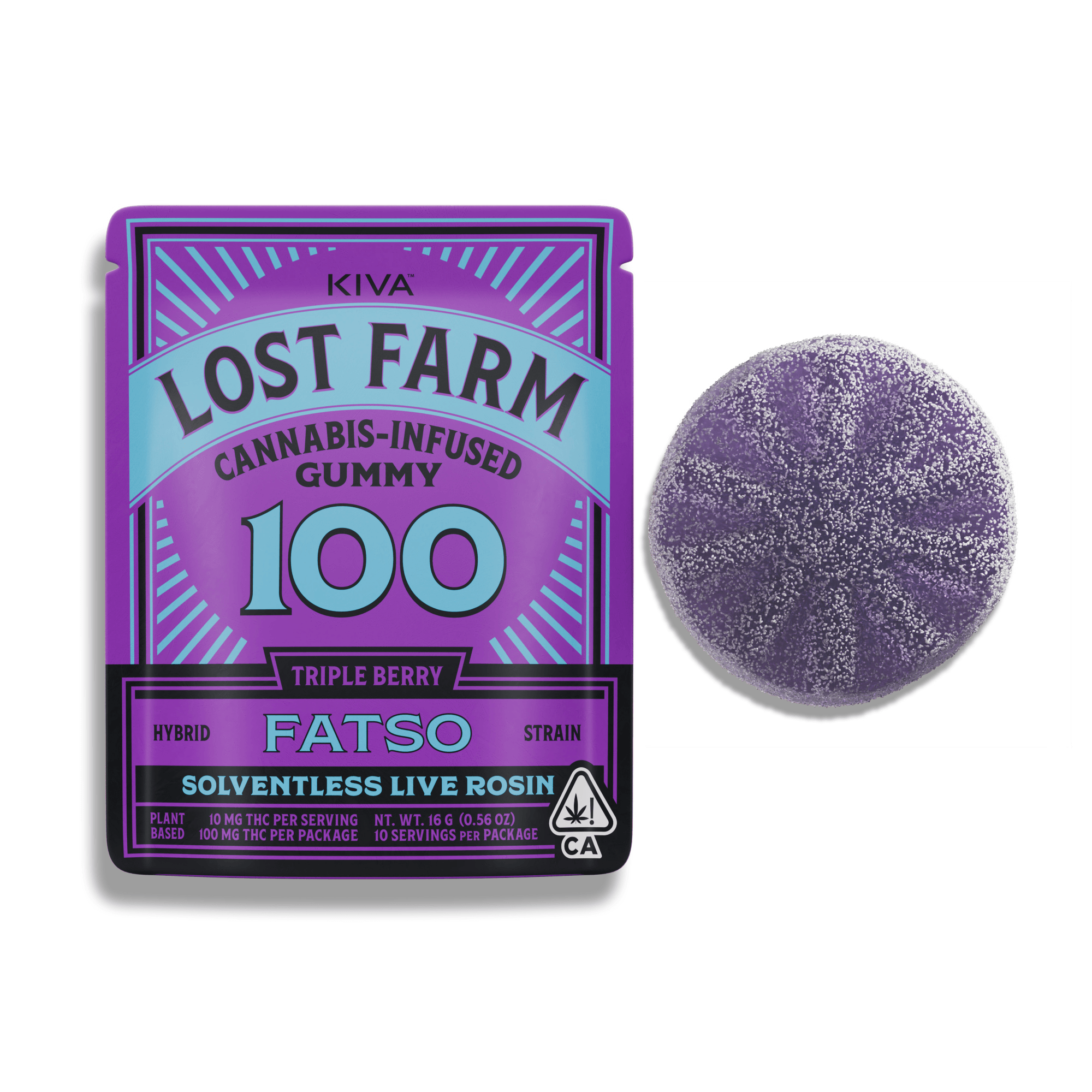 edible produced by Lost Farm Triple Berry x Fatso [1pk] (100mg)