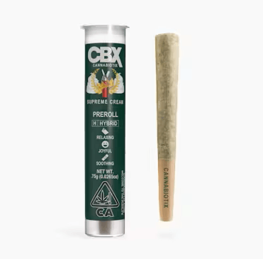 pre-roll produced by CBX Cannabiotix Supreme Cream [.75g]