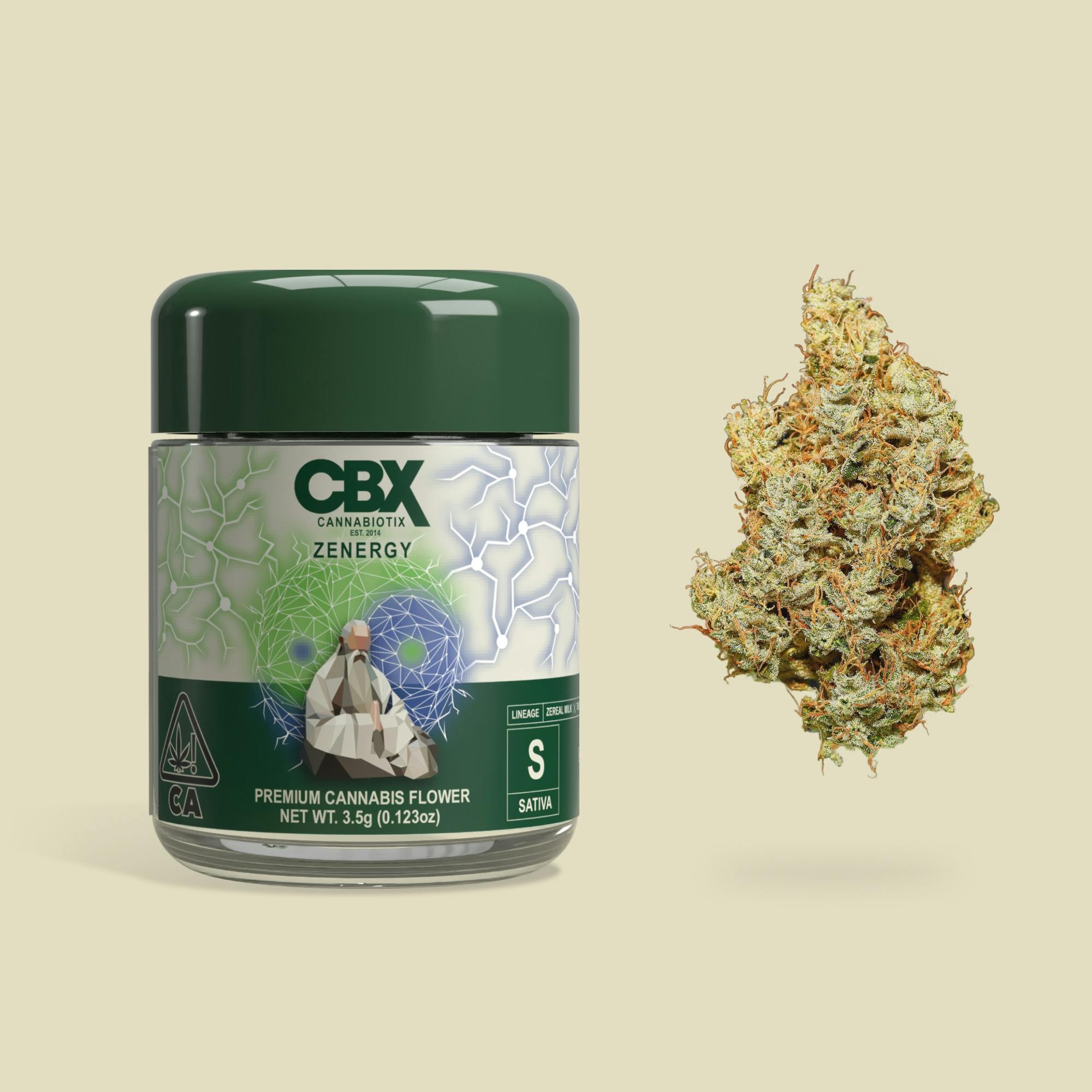 flower produced by CBX Cannabiotix Zenergy