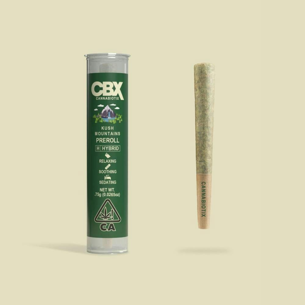 pre-roll produced by CBX Cannabiotix Kush Mountains [.75g]