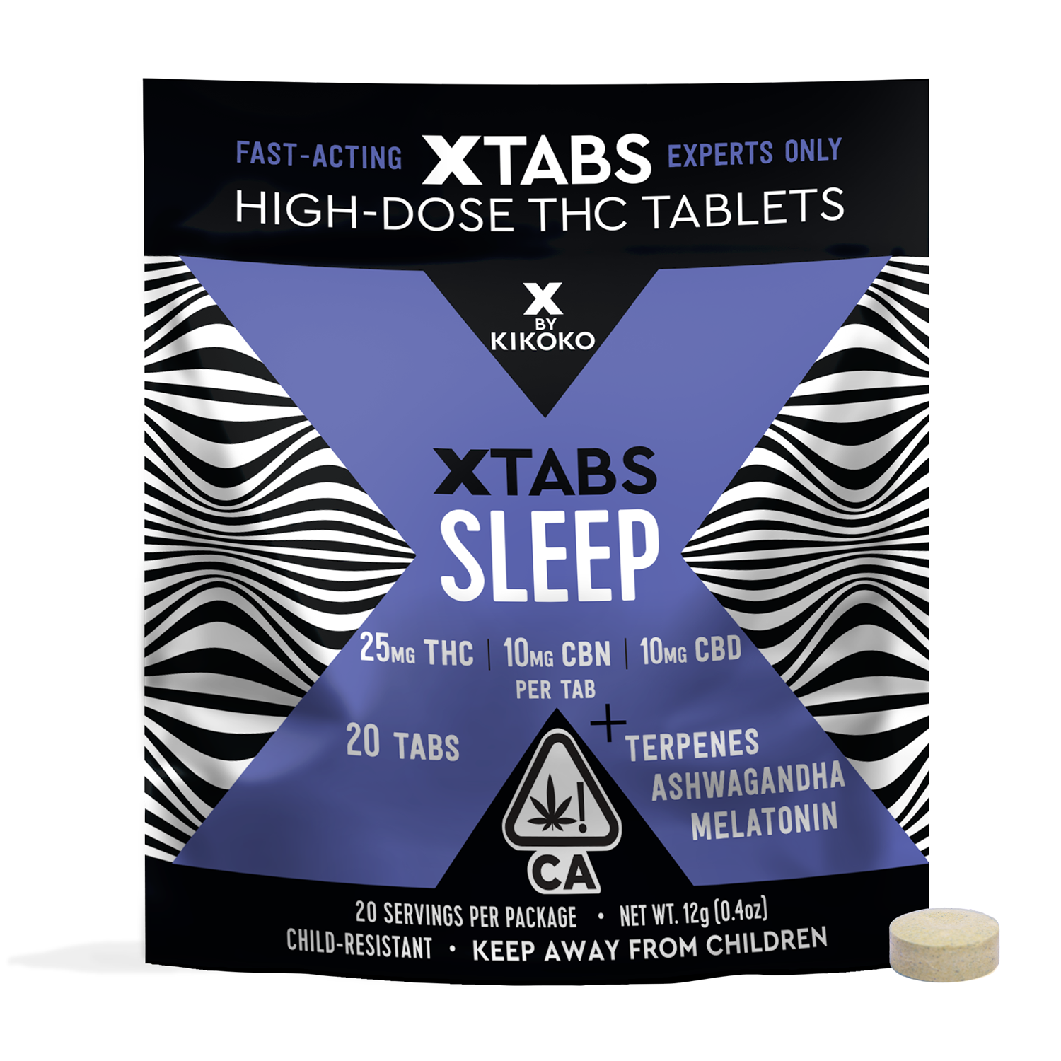 XTabs Sleep 500  [20pk] (25mg THC/ 10mg CBN/ 10mg CBD)