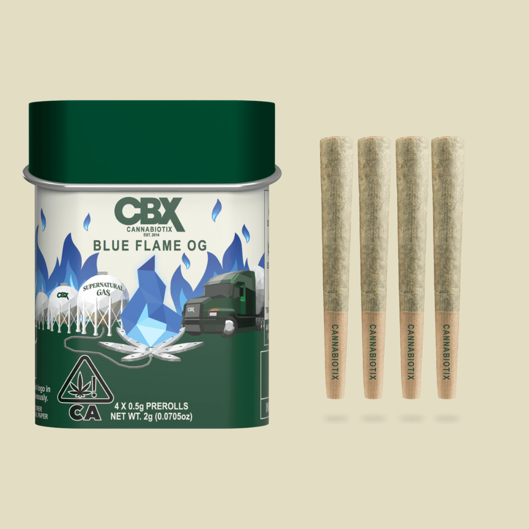 pre-roll produced by CBX Cannabiotix Blue Flame OG [.5g]