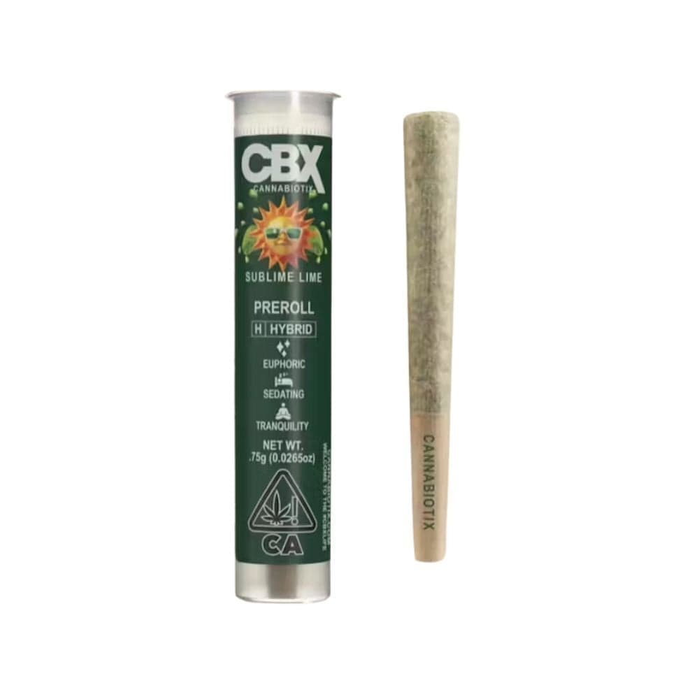 pre-roll produced by CBX Cannabiotix Sublime Lime [.75g]