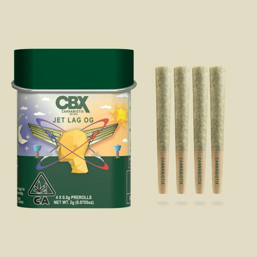 pre-roll produced by CBX Cannabiotix Jet Lag OG [.5g]