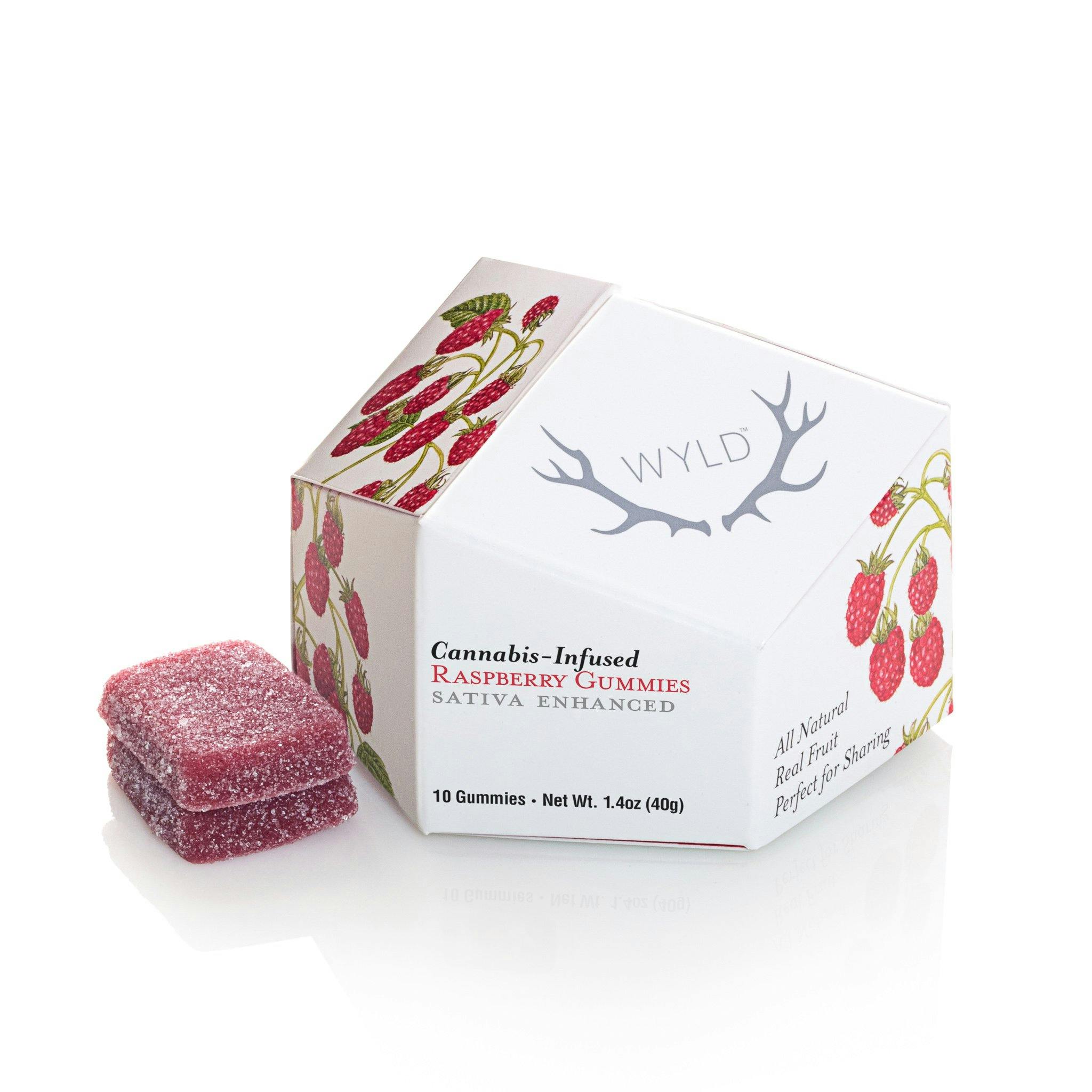 Raspberry Sativa Enhanced Gummies | 100mg