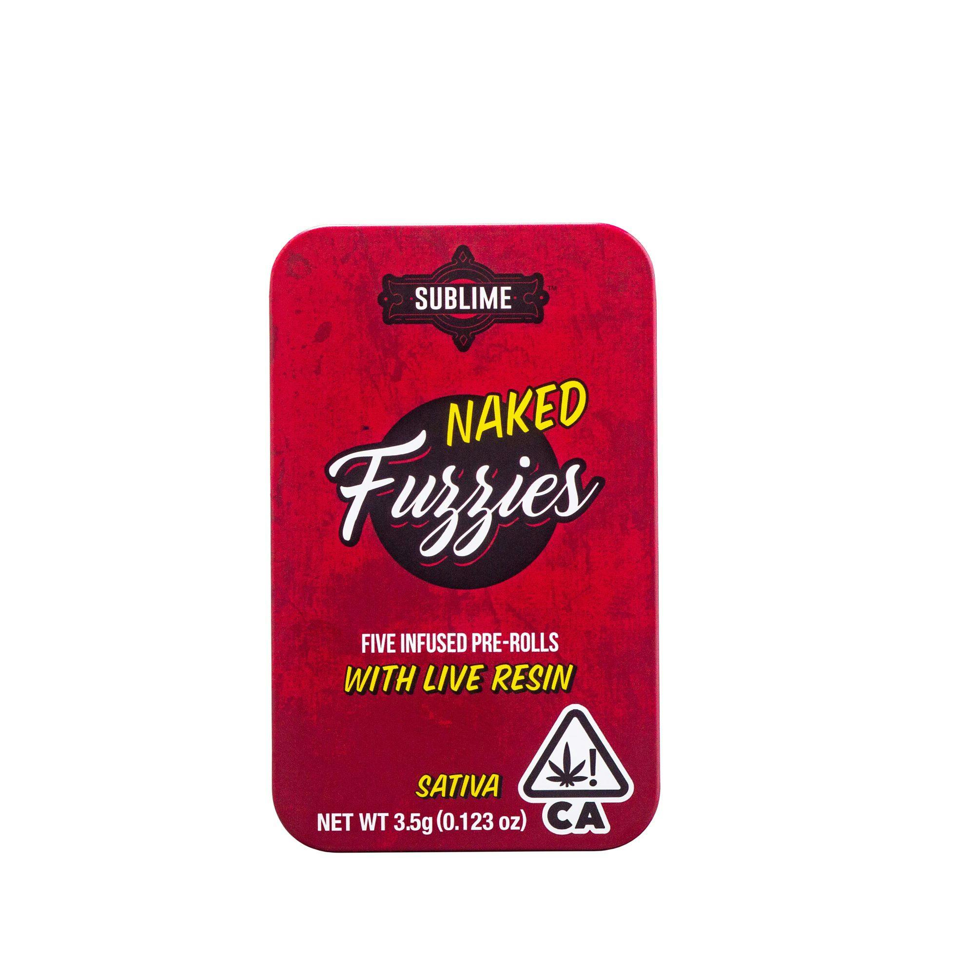 Naked Fuzzies with Live Resin - Sativa - 5pk [3.5g] - 22%+ THC