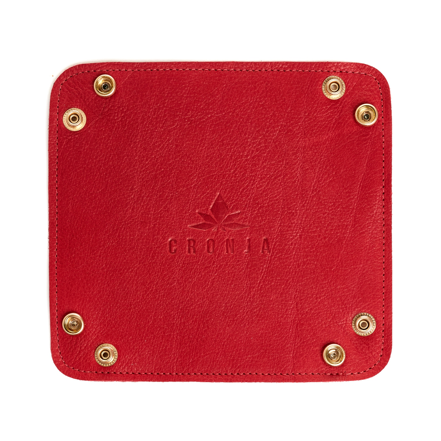Leather Rolling Tray - Solid Red