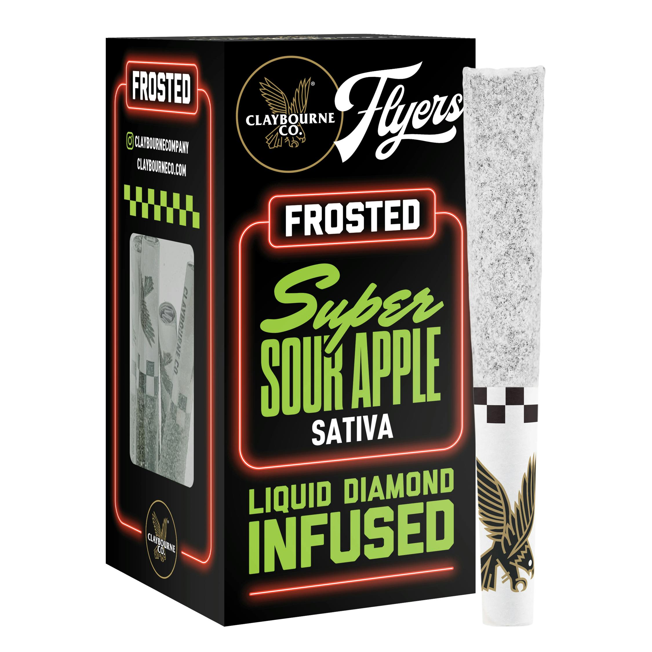 Super Sour Apple (2.5g) - Diamond Frosted Flyers Pre-Rolls